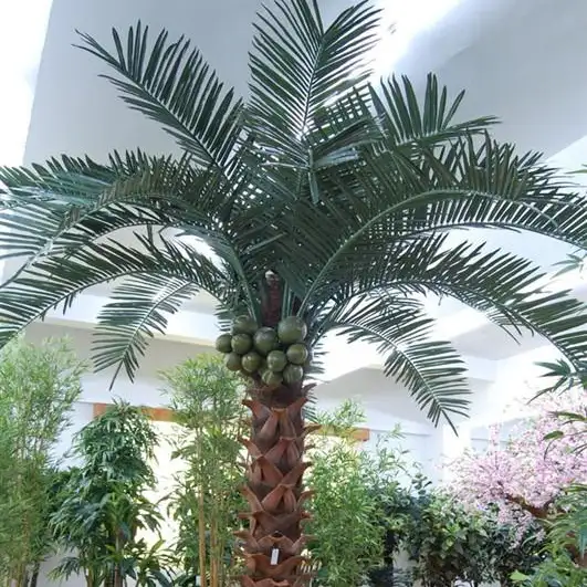 Palmier Artificiel, Grosir Pohon Palem Tanggal Dekoratif Buatan untuk Dekorasi Lanskap Taman