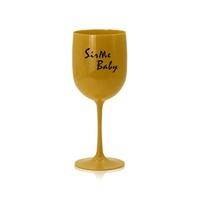 Vente en gros OEM 480ml / 16oz Verre à champagne en acrylique incassable Verre à vin rouge en plastique rose Verres à gobelet SANS BPA