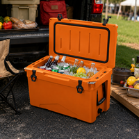 Glacière carrée thermique moderne avec design rotomoulé, étanche et isolée pour le camping estival et le stockage alimentaire