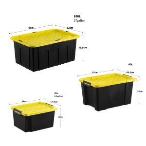 <span class=keywords><strong>Boîte</strong></span> de rangement pour outils en plastique PP écologique de 25L à 100L, design tendance, vente en gros, pour la maison et l'extérieur - Product Image 2
