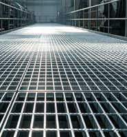 Grille de protection en acier inoxydable pour caniveau de drainage, type I, en treillis métallique, pour charge théorique élevée