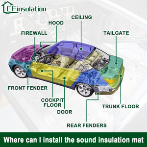 CF ruba cách nhiệt NBR bọt làm ẩm vật liệu với tự dính và nhôm sợi thủy tinh lá cho xe - Product Image 2