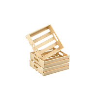 Caissons en bois poli rectangulaires avec poignée, plateaux en bois vierges, caisses de rangement multifonctionnelles pour la décoration intérieure
