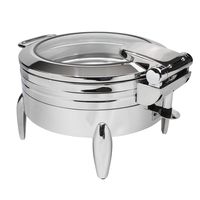 Nouveau réchaud électrique rond en acier inoxydable pour hôtel, restaurant, traiteur, buffet