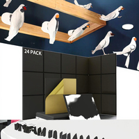 Panneaux muraux acoustiques autocollants en polyester au design moderne pour l'insonorisation des studios d'enregistrement, des bureaux et des salles de jeux