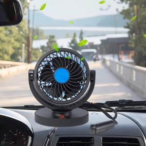 Ventilateur de refroidissement double unité rotatif JL 360 pour véhicules automobiles <span class=keywords><strong>12V</strong></span> - Ventilateur de voiture électrique de haute qualité, faible bruit 35-39dB, palete de 4 pouces, 15W - Product Image 1