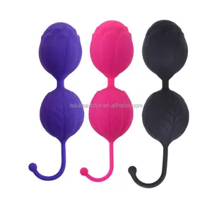 Rose Flower Safe Silicone Women Postpartum Recovery Vaginal Tightening Exercise Ball Adult Toys Kegel Balls