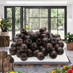 Cuentas de Madera Natural en Forma de Tambor Newegg, 100 Piezas con Orificios Grandes para Arte Capilar y Fabricación de Joyas - Product Image 3