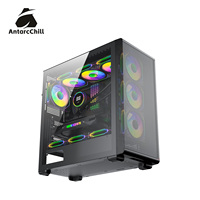 Boîtier de jeu Full Tower AntarcChill Factory Direct avec panneau frontal en mesh, panneau latéral en verre trempé, compatible E-ATX et refroidissement liquide 360.