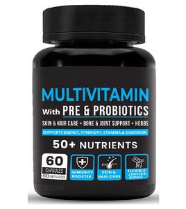 Multivitaminico per Uomini e Donne con Probiotici e Multiminerali - 50 Nutrienti e 8 Miscele Essenziali in 60 Capsule - Product Image 2