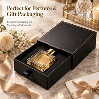Boîte à parfum rigide en carton recyclé personnalisée, avec gaufrage 3D doré, revêtement UV, doublure en éponge, fermeture magnétique, cadeau de luxe durable