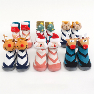 Nouvelle arrivée De Noël pré walker bébé chaussette chaussures Décoré avec 3D animaux de bande <span class=keywords><strong>dessin</strong></span>ée - Product Image 2