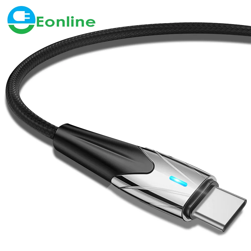 EONLIN 1M 2M 3M USB Type C Cable for xiaomi USB C Zinc alloy Mobile Phone Cable Fast Charging Type C Cable for USB Type-C