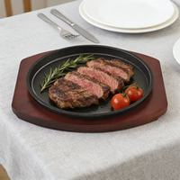 Poêle à griller en fonte Teppanyaki fournie directement par le fabricant, facile à nettoyer, adaptée aux cuisinières à gaz et à induction, usage commercial