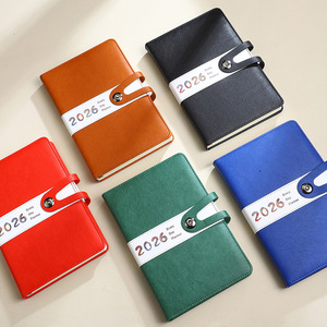 Agenda en cuir LX-1103 2026 avec reliure filée, carnet professionnel, motif cheval gaufré, agenda de bureau multifonction - Product Image 4