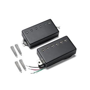 Pastillas Humbucker Alnico <span class=keywords><strong>V</strong></span> de Alta Calidad Hechas a Mano, Juego de Pastillas <span class=keywords><strong>Vintage</strong></span> para <span class=keywords><strong>Guitarra</strong></span> Eléctrica LP en Negro - Product Image 4