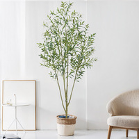 Arbre d'olivier artificiel de style nordique, décoration intérieure, plante artificielle, arbre en pot vert populaire