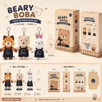 Peluches Douces en Boîte Mystère OEM ODM, Jouet de Collection Animal Mignon, Porte-clés Peluche Personnalisé pour Cadeaux, Vente en Gros et au Détail