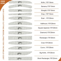 Gelsky Lime à ongles brun foncé haute résistance à l'abrasion limes à ongles de marque privée 800/800 limes à grain fin pour les ongles