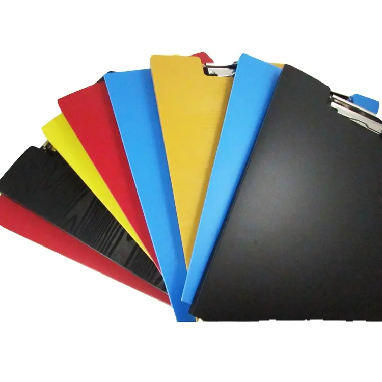 Clip folder office stationery file portfolio folder plastic cover with metal clip