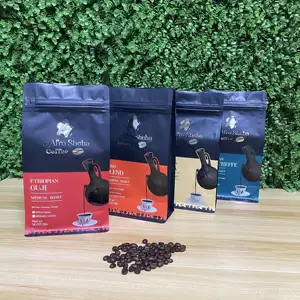 AT PACK New Arrivals Coffee Roasters 12oz 16oz 2LB 5LB Coffee Packaging Bags Ethiopia Coffee Bags With Valve And Zipper