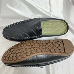 Sandalias de cuero genuino para hombre, estilo mocasín sin talón, para exteriores, venta al por mayor, OEM, personalización de LOGO de fábrica - Product Image 4