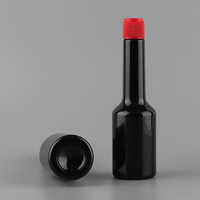 Bouteille en plastique PET noire à col long de 120 ml, étanche, avec bouchon à vis vert, pour additifs de carburant, nettoyant essence, emballage de liquides – Vente en gros