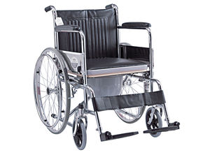 Chaise de toilette médicale pour patients âgés handicapés, fauteuil roulant - Product Image 2