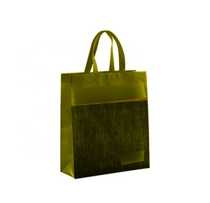 Sac de shopping en tissu tissé PP portable, logo personnalisé imprimé, sac réutilisable imperméable pour un usage quotidien - Product Image 2
