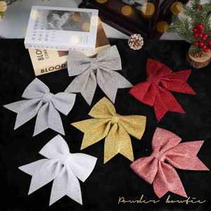 Christmas <b>Tree</b> Pendant Hanging Ornament Bowknot Glitter Powder Large Size Model Number Glitter Bow - Product Image 1