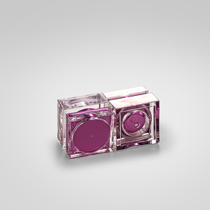 3 Gam Mini Vuông Nhựa Loose Powder <span class=keywords><strong>Container</strong></span> Rỗng Mỹ Phẩm <span class=keywords><strong>Acrylic</strong></span> Rõ Ràng Màu Hồng Mặt Kem Jar - Product Image 1