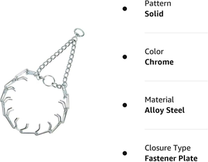 Kalung Anjing NIBAO Berlapis Krom, Kalung Koreksi dengan Penjepit untuk Anjing Kecil, Sedang, dan Besar - Product Image 2