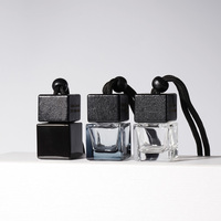 Flacon vide de 8 ml et 10 ml pour désodorisant de voiture, diffuseur en verre suspendu, rechargeable, avec couvercle à vis, conteneur de parfum moderne de luxe, logo personnalisé