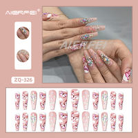 Faux ongles à presser en ABS pleine couverture style français pour application sur les doigts, marque OEM