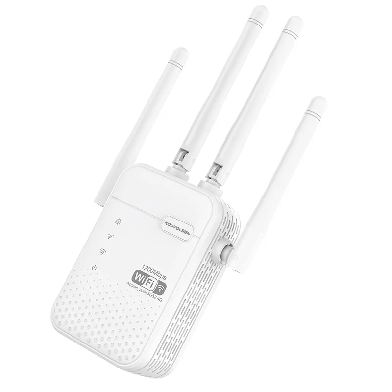 1200mbps wifi Repeater Expand Wifi Coverage Signal Enhancement Mini Home Router Repeater Dual Band Antennas And 2.4g