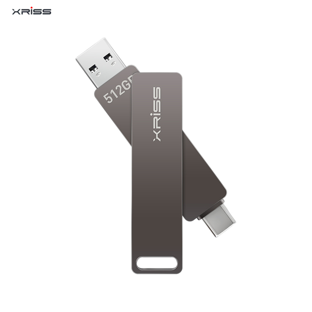 New USB 3.0 256GB 512GB 1TB Metal Rotating Flash Drive