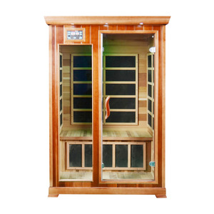 Panneau de commande de chauffage électrique de pièce de sauna infrarouge sec en bois massif de 2 personnes d'intérieur du fabricant professionnel pour la relaxation - Product Image 1
