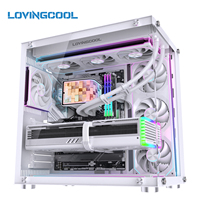 Refroidisseur liquide OEM haute performance LOVINGCOOL, écran incurvé 3D, refroidisseur liquide AIO pour processeur 360 mm avec ventilateur d'éclairage ARGB pour boîtier de PC