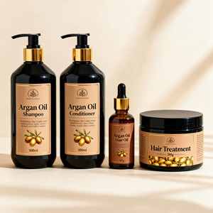 Juego de champú y acondicionador de aceite de argán de etiqueta privada con tratamiento de crecimiento del cabello libre de queratina y sulfato de biotina - Product Image 4