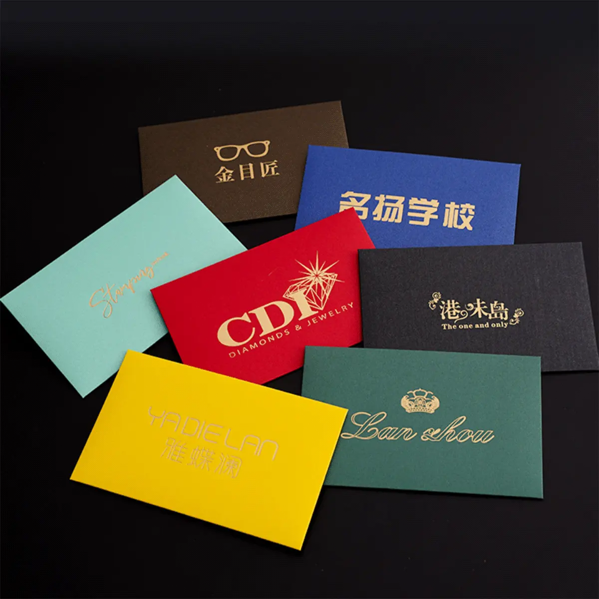 Custom Pearl Shiny Paper Business Envelopes Logo Design Lux Embossed Uv Hot Stamping Wedding Gift Bag Packaging Paper Envelopes