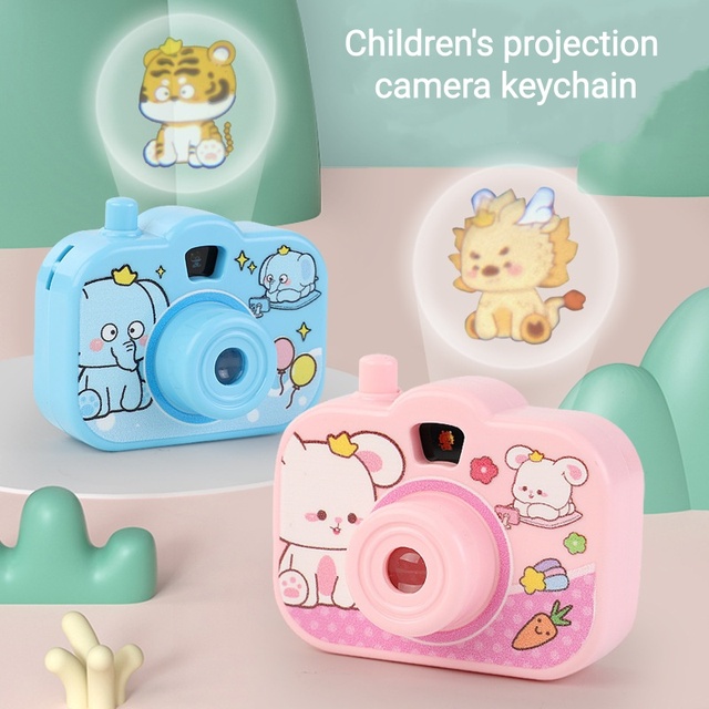 Wholesale Plastic Mini Camera Slide Cartoon Animals Projector Keychain Kids Birthday Toy Gift for Boys and Girls