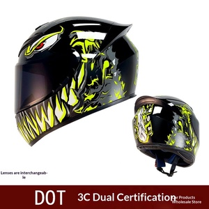 Casque intégral rétro exclusif pour le commerce extérieur, pour moto, vélo électrique et karting, certifié DOT/3C, pour hommes et femmes - Product Image 4