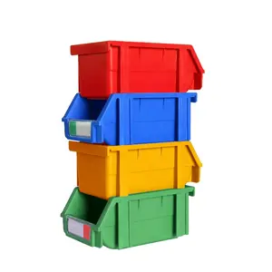 Workshop high quality 100% new PP store storage bin back hanging stacking plastic containers for bolts