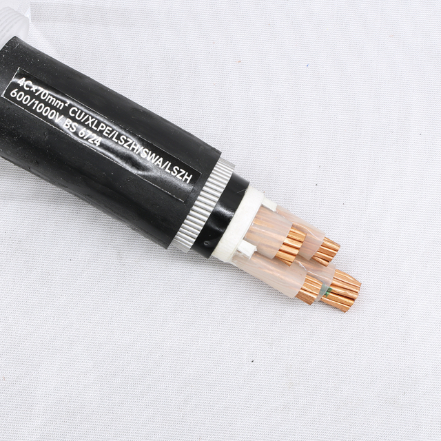 LSZH SWA Industrial Construction XLPE Power Cable Oxygen-Free Copper Heat Resistant 1kV ROHS for Stable Durable Cable