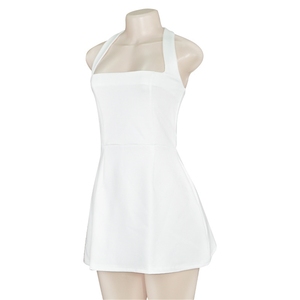 Robes d'été décontractées élégantes pour femmes matures, robe de bureau élégante à col halter sans manches, mini-robe sexy - Product Image 3