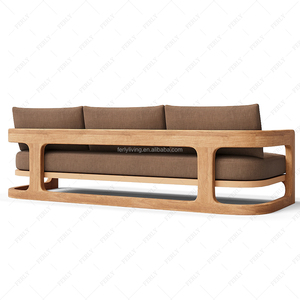 Ensemble <span class=keywords><strong>de</strong></span> canapés d'extérieur en teck moderne et durable FERLY avec coussins imperméables, mobilier <span class=keywords><strong>de</strong></span> <span class=keywords><strong>salon</strong></span> <span class=keywords><strong>de</strong></span> <span class=keywords><strong>jardin</strong></span> pour 6 <span class=keywords><strong>personnes</strong></span>, pour <span class=keywords><strong>jardin</strong></span> et bord <span class=keywords><strong>de</strong></span> piscine - Product Image 5