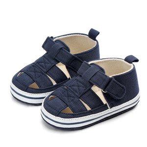 Nuovi arrivi primavera estate in cotone comodi sandali da bambino con punta rotonda per le prime <span class=keywords><strong>scarpe</strong></span> da passeggio - Product Image 1