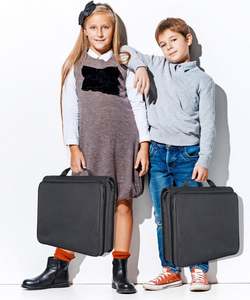 Échantillon gratuit de classeur à fermeture éclair BSCI, en tissu, classeur à 3 anneaux de 2 pouces avec capacité de 4 pouces, couleurs assorties, couleur sélectionnée pour vous - Product Image 3