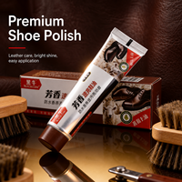Crema para Limpiar Zapatos Negros, Estándar de Exportación Global, Tubo de 35g, Fácil de Limpiar, Unisex, Cumple con las Normas Internacionales de Seguridad Química