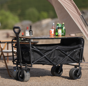 आउटडोर कैंपिंग शॉपिंग ओम के लिए बड़ी क्षमता वाला वाहन पोर्टेबल फोल्डेबल यूनिवर्सल व्हील फोल्डिंग कार्ट - Product Image 1